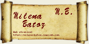 Milena Batoz vizit kartica